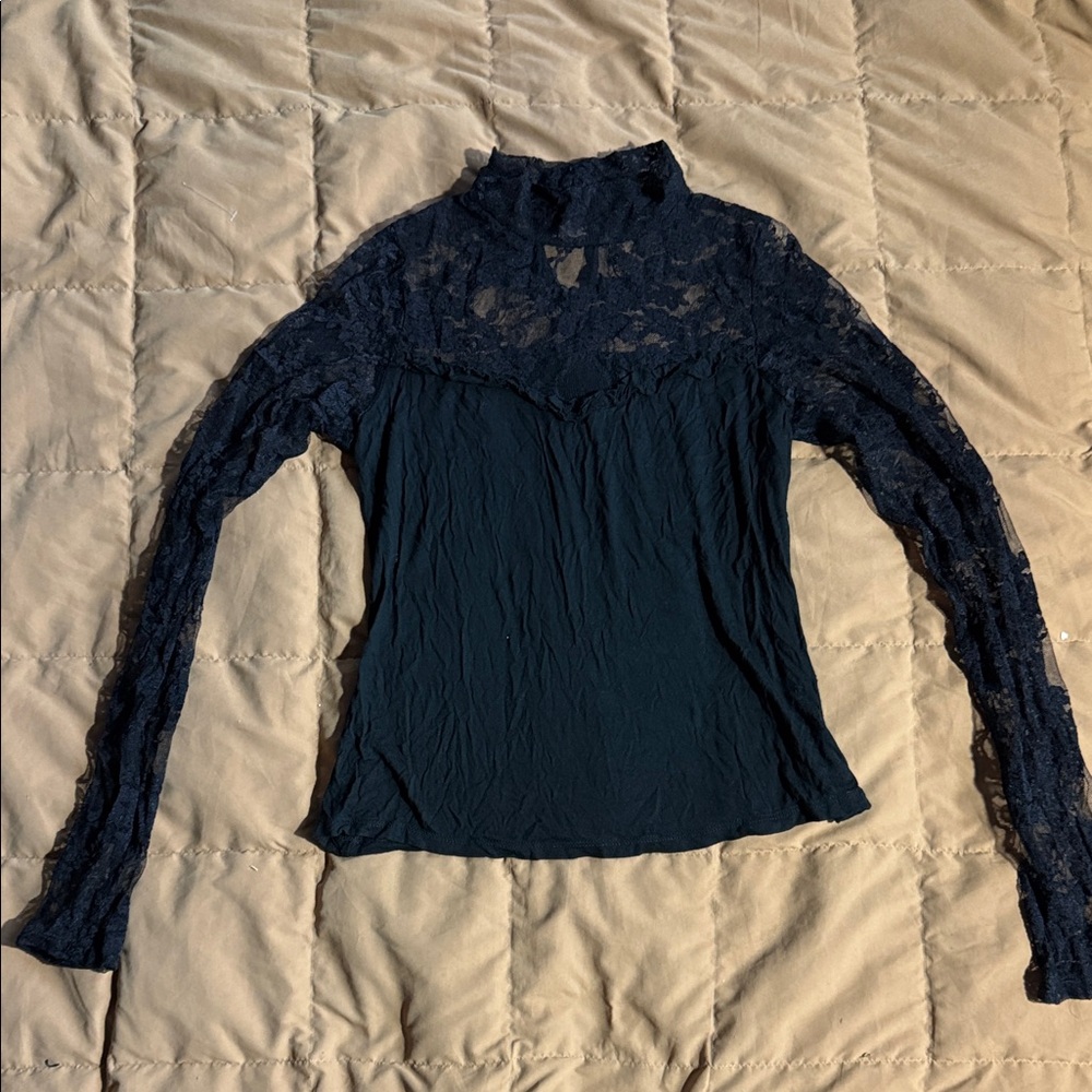Elegant black Lace Women's Top